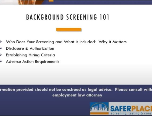 SAFERupdates Video Podcast  BACKGROUND SCREENING 101